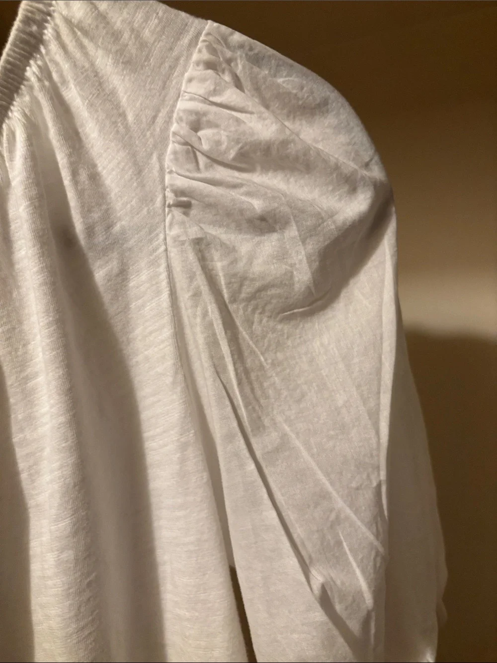 Old Navy Sz small White Puff Sleeve Peasant Top - Classic Women's Tee NWOT